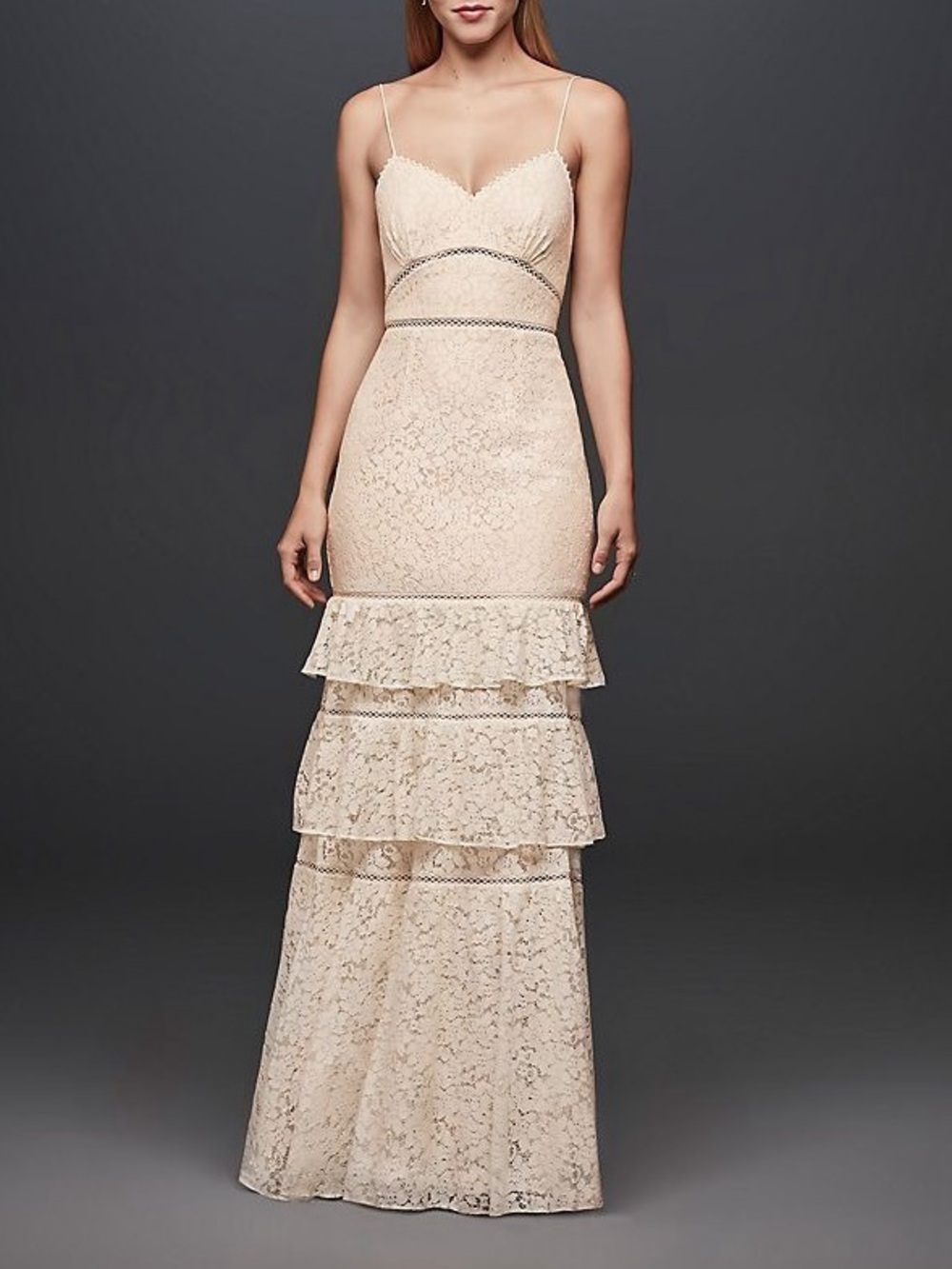 Brand New Elegant Cream Lace Maxi Dress